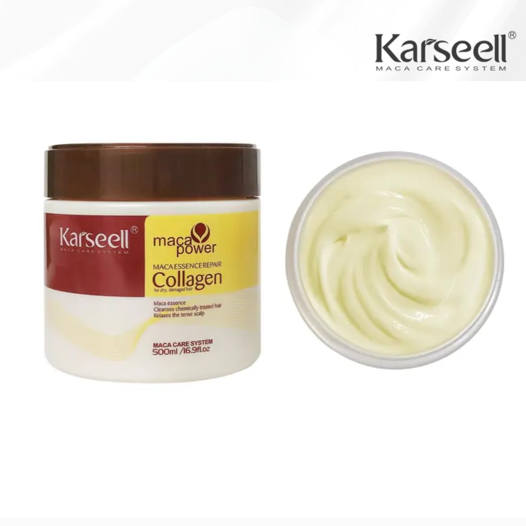 Máscara de Colágeno Karseell Original: Renovação e Brilho para Cabelos 500ml + Brinde - 5